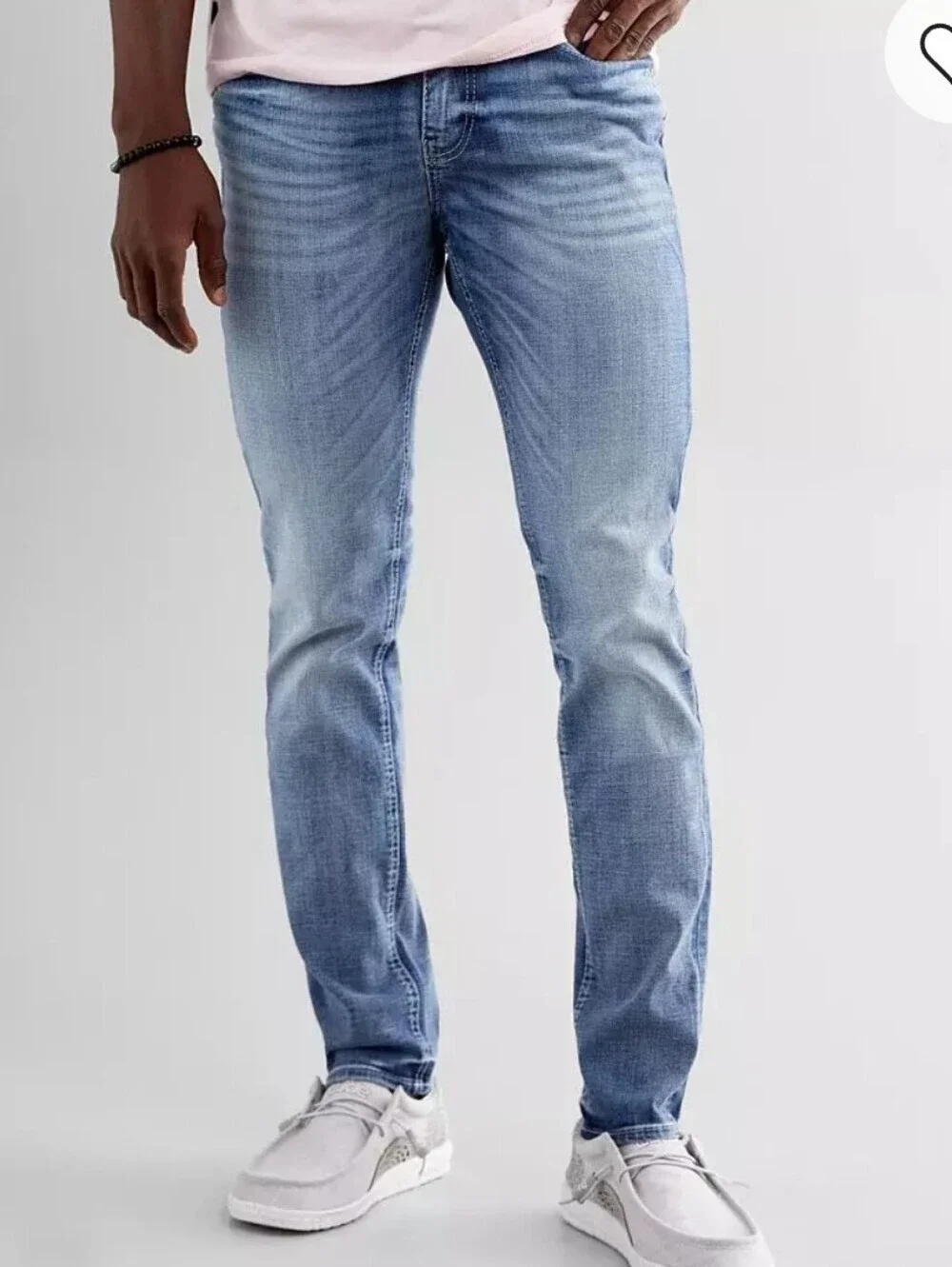 BKE Alec Skinny Jeans Men's 29 X 30 Blue Faded Wash Denim Tapered Leg Casual